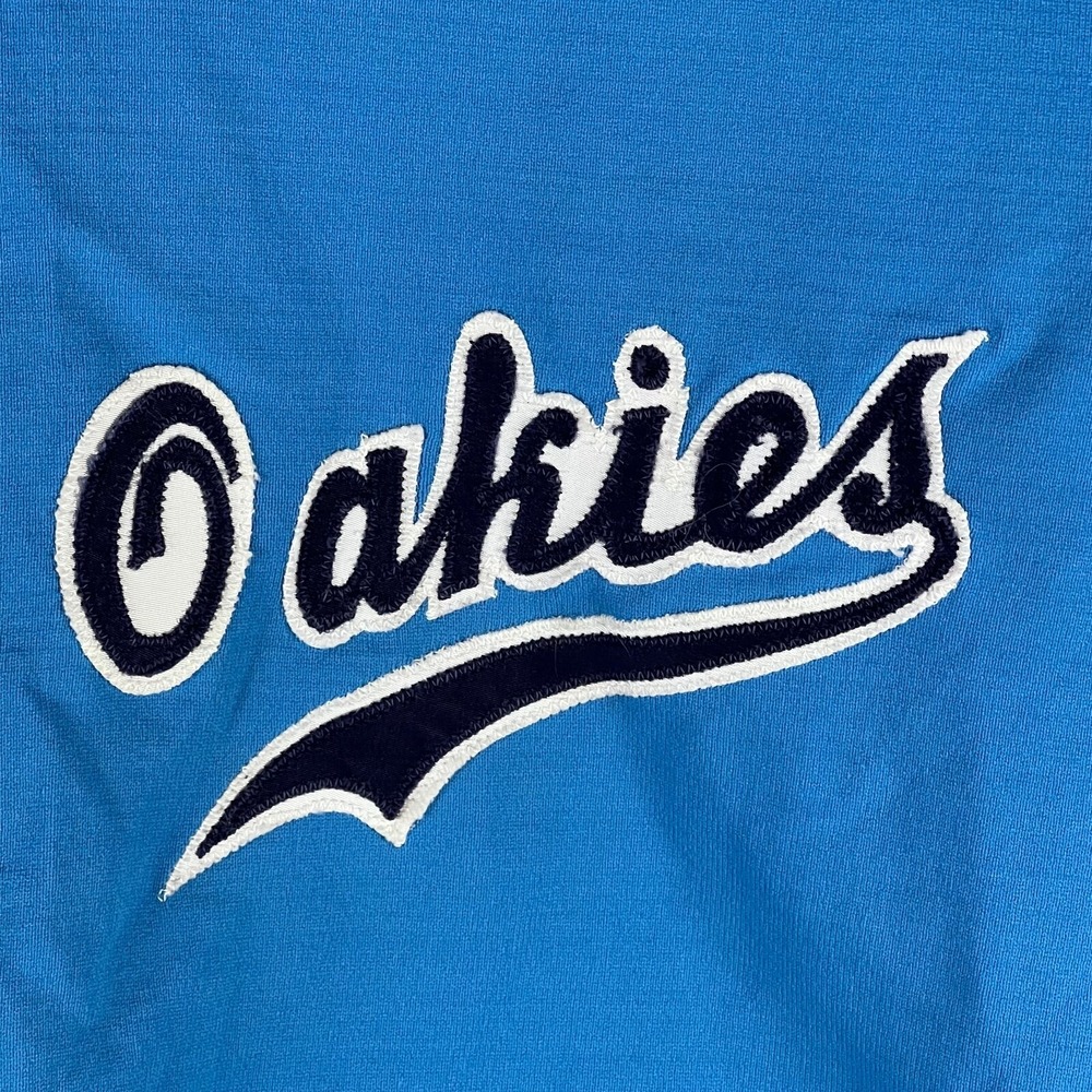 Vintage Southland Athletic Oakies Jersey Shirt Blue Tag Sz 42 Made in USA - Picture 3 of 13